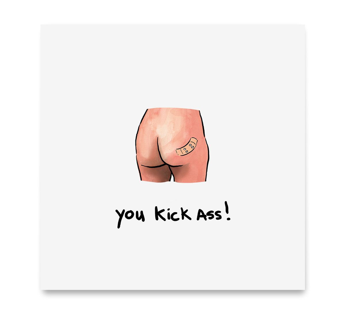 Handgemaakte wenskaart - You kick ass - Mags Up Your Mind